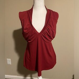AB Studio XL burgundy tank top with back tie